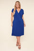 Annecy Jersey Knit Midi Wrap Dress Curve